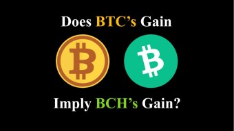 Does Bitcoin's Gain Imply BitcoinCash's Gain?