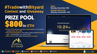 #TradeWithBityard Writing Contest and Giveaway: $800 in ETH Prizes!