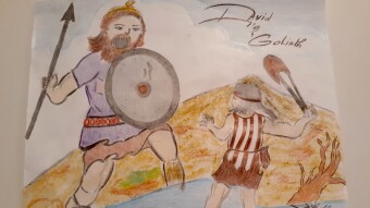 David & Goliath - My Father's First Piece of Art in 50 Years