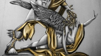 TENYII STRIKER killing MEDUSA as the Greek Mythology... Splinterlands art contest.