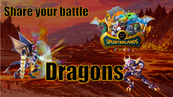 A Splinterlands battle with 5 Dragons