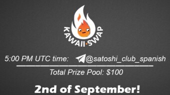Join the AMA of Satoshi Club x Kawaiiswap Spanish. Rewards: 100 USDT, September 2nd.