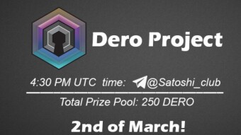 Join the AMA of Satoshi Club x Dero Project. Rewards: 250 DERO, March 2nd.
