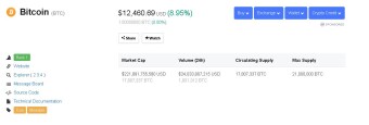 Bitcoin Price Shot Back Up - Currently At $12,460