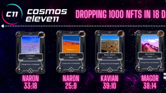 Cosmos Eleven 11 is entering the Alienworlds Metaverse with 1000 C11 Promo NFT Cards!