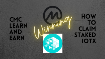 Winning CMC Earn contest and How to claim staked IoTeX Rewards