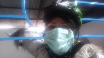 Cycling and Horse Racing, in One Frame