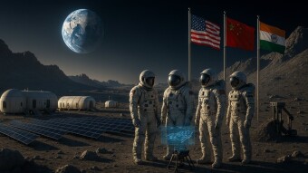 The Second Moon Race: US, China, India, and South Korea Plan Moon Bases by 2045