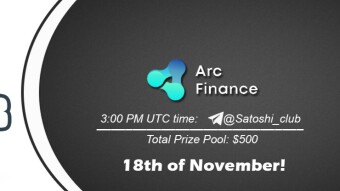 Join the AMA of Satoshi Club x ArcFinance. Rewards: 500 USDT, November 18th.