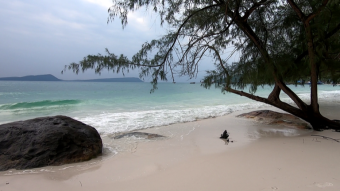 Beautiful island of Koh Rong Island after a night storm