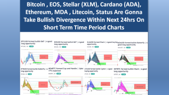 Bitcoin , EOS, Stellar (XLM), Cardano (ADA), Ethereum, MDA , Litecoin, Status Are Gonna Take Bullish Divergence Within Next 24hrs On Short Term Time Period Charts