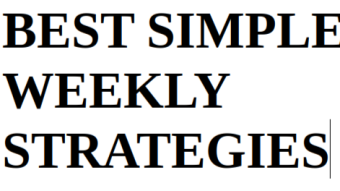 Weekly simple profitable strategies (week January 8 -January 14, 2024)