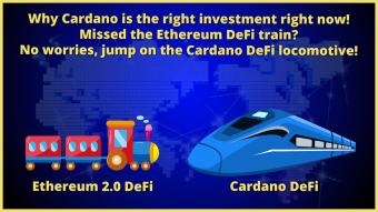 Why Cardano is the right investment right now! Missed the Ethereum DeFi train? No worries, jump on the Cardano DeFi locomotive!