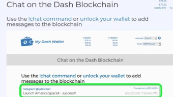 Messaggi immutabili nella Blockchain di Dash