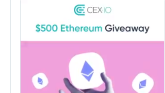 I won $20 prize in ETH from cex.io on Twitter.