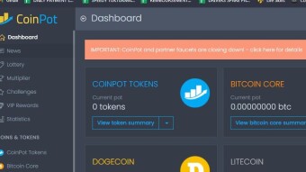 CoinPot and 7 Moon Faucets are closing down