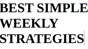 Weekly simple profitable strategies (week December 4 -December 10, 2023)
