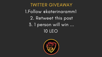 New Twitter Giveaway - WIN 10 LEO (Plus surprise giveaway for $100 of BNB)