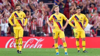 La Liga at the beginning Barcelona defeat