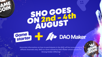 Gamestarter is launching on DAO Maker through its SHO public sale on August 2nd