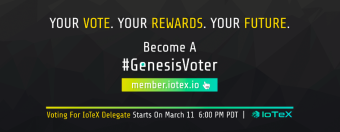 IoTeX Delegates Election Kicks Off With Early Bird Staking Bonuses