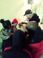 Special Effects Artist Smoki Skills on Set of Drugz & Strippers