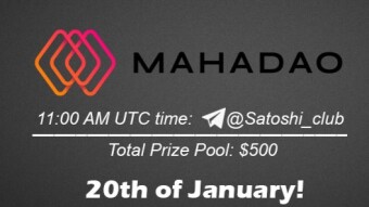 Join the AMA of Satoshi Club x MahaDAO. Rewards: 500 USDT, January 20th.