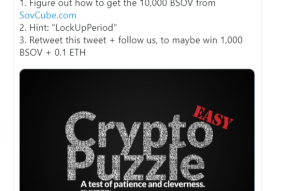 Solve this Crypto Puzzle and Win 300 $ worth of BSOV