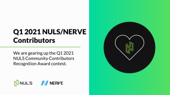 Q1 2021 NULS/Nerve Community Contributors Recognition Awards