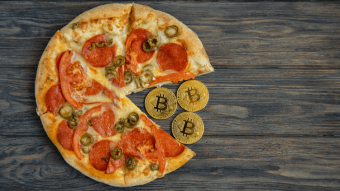 10 years ago, 2 pizzas were bought for 10,000 BTC. Now their price is $90 million.