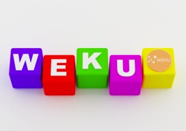 3d Colorful Weku Cube Logo Design