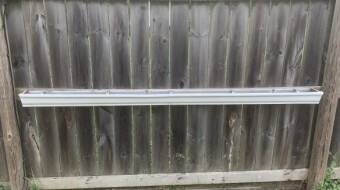 Repurposing part of an old gutter.