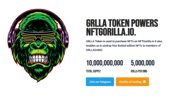 GRLLA Token Sale Now Live - Tiny 1M Marketcap, Platform For Buying Rare Next Gen NFTs