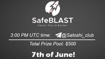 Join the AMA of Satoshi Club x SafeBLAST. Rewards: 500 USDT, June 7th.
