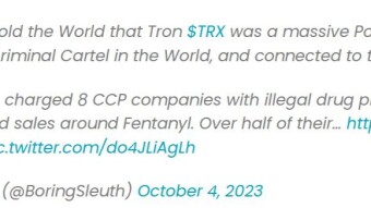 An Online Sleuth Exposes Cryptos Used For Drug Trade | TRX Being One of Them | The Surprising Part is Ethereum Too