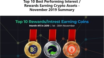 Top 10 Best Performing Interest / Rewards Earning Crypto Assets - November 2019 Summary