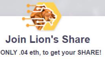 LIONS SHARE is already running on etherscan.