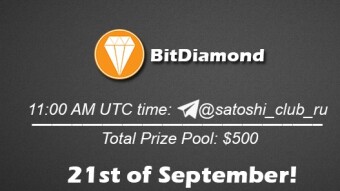 Join the AMA of Satoshi Club x BitDiamond Russian. Rewards: 100 USDT, September 21st.