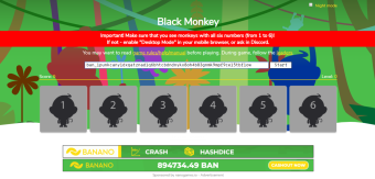 24 Hours Only; BANANO Faucet Game 'Black Monkey' Round 15 Starts this Sunday!