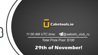 Join the AMA of Satoshi Club x Caketools.io Russian. Rewards: 100 USDT, November 29th.