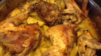 Foodbook #840 lemon roast chicken and potatoes