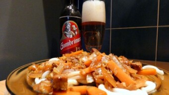 Gambrinus Patron 12 from a Czech brewery in Pilsen for Sunday dinner