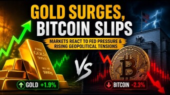 Crypto Weakens but Gold Surges: Markets React to Fed Pressure & Rising Geopolitical Tension