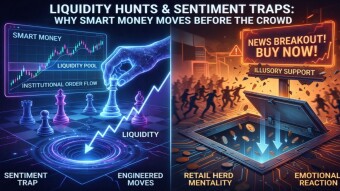 Liquidity Hunts & Sentiment Traps: Why Smart Money Moves Before the Crowd