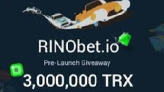 Rinobet  Pre-Launch Giveaway 3,000,000 TRX