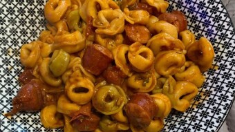 Foodbook #453 tortellini with sausages