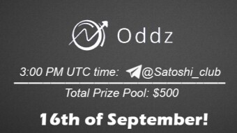 Join the AMA of Satoshi Club x Oddz. Rewards: 500 USDT, September 16th.
