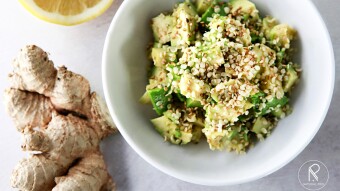 Avocado and lemon for breakfast