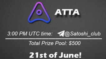 Join the AMA of Satoshi Club x ATTA. Rewards: 500 USDT, June 21st.