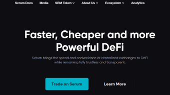 Serum: Decentralized  Exchange on the Solana Blockchain.